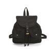 Washed Denim Retro Backpack Large Capacity Lace-up Drawstring School Bag Exposed Stitching Multi-pocket Commuting Bag Students
