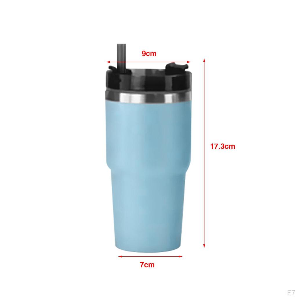 Tumbler with Lid and Straw Coffee Cup Stainless Steel Travel Mug for Outdoor Adventure, Road Trips,