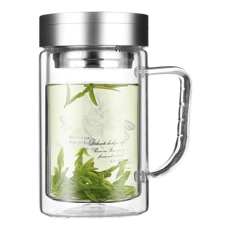 Fuguang Double Wall Borosilicate Glass Tea & Water Bottle with Infuser