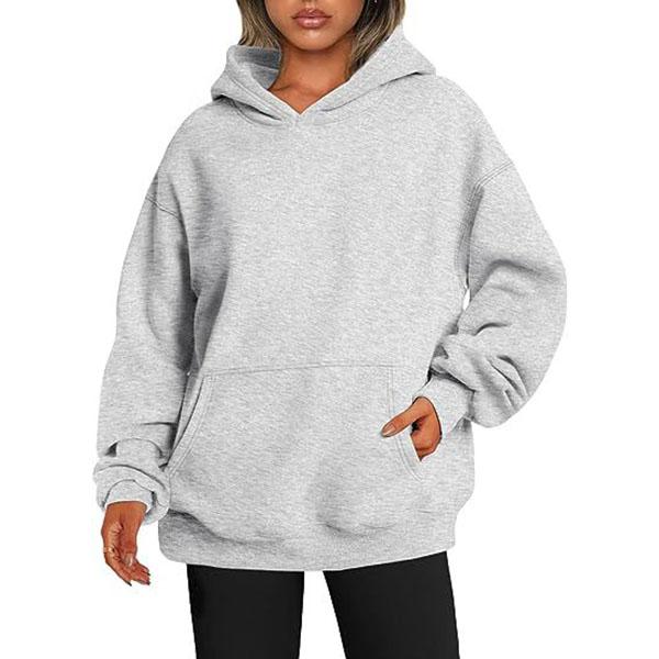 Top con tasche a maniche lunghe Pantaloni della tuta Streetwear Felpe Y2K Donna Harajuku Colore tinta unita Felpa larga Hip Hop Base Taglie forti