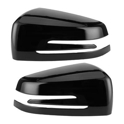 2pcs Side Rearview Mirror Cover Decorative Trim Cap Fit for Mercedes Benz A B C E CLS CLA GLAGlossy