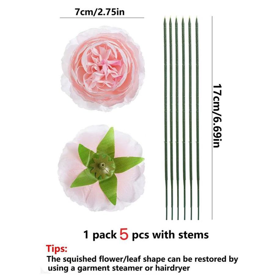 Artificial Flower Silk Peony Stem Combination Outdoor Courtyard Wedding Bridal Bouquet Home Room Holiday wreathDiy Box Decoratio