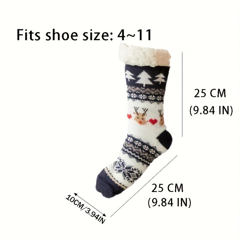 1 Pair Women'S Fuzzy Socks Thick Warm Slipper Fuzzy Socks Sleep Socks Winter Soft Comfort Fluffy Socks