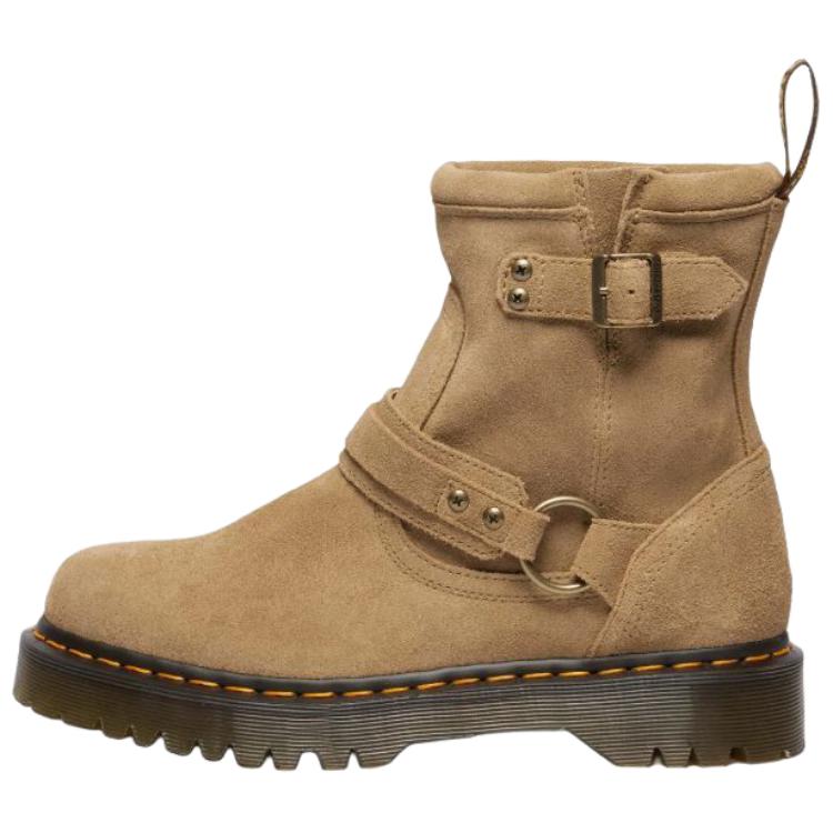 

Dr. Martens Anistone Harness Suede Versatile Comfortable Ankle Boots 3.5cm Unisex ankle boots Brown 42062200 37