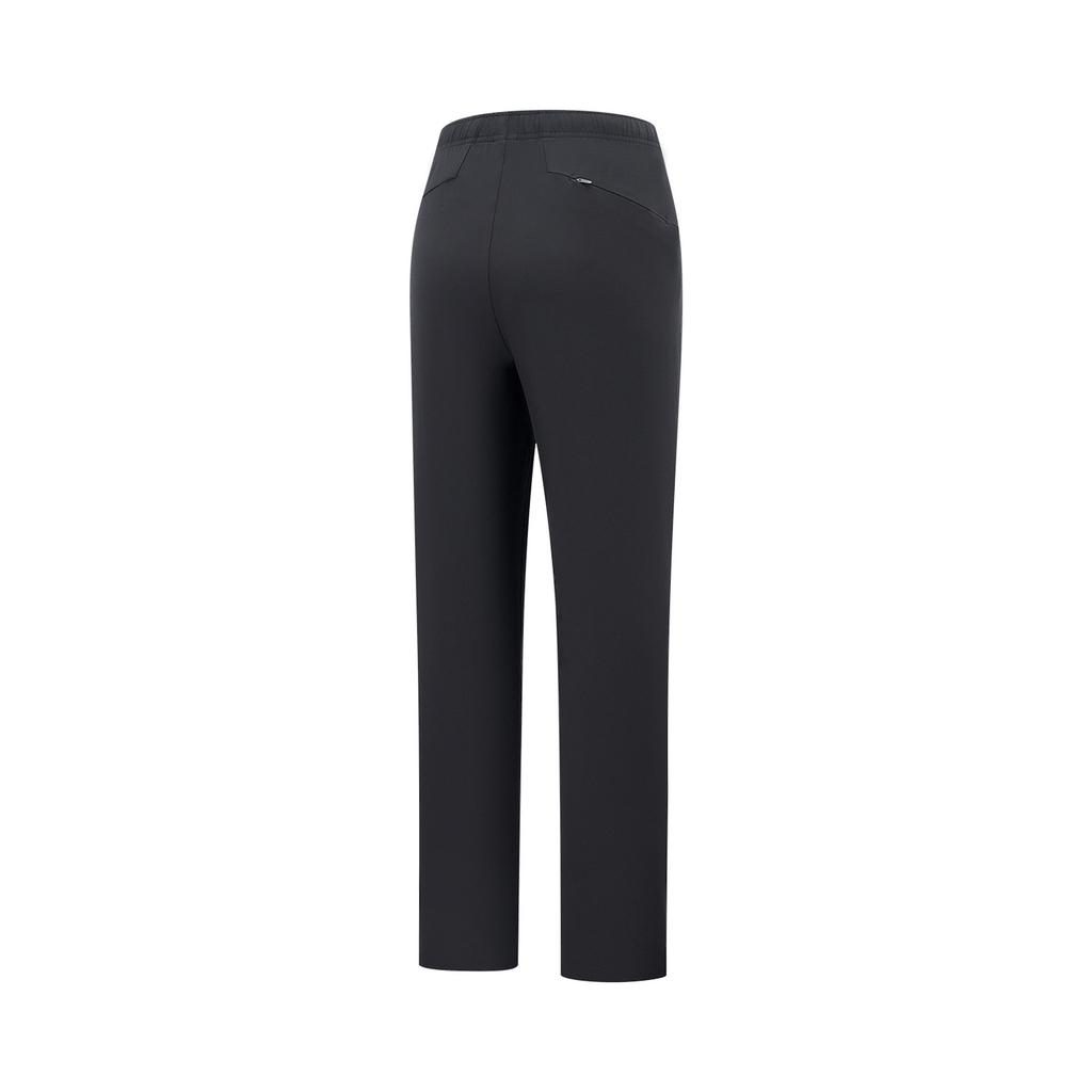 Li-Ning Honor Gold Standard Series Simple Solid Color Mid Waist Soft Casual Versatile Sports Long Pants Women bottoms AYKW838-3