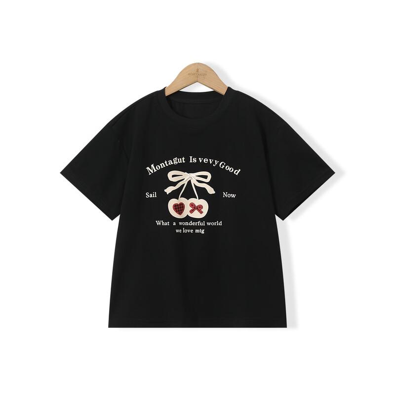 Montagut Girls Cherry Print Summer T-shirt 130