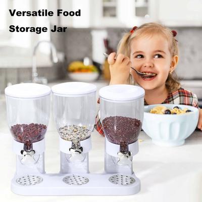 Transparent Dry Food Dispenser Storage Jar BPA Free Large Capacity Easy To Clean Reusable Cereal Container Candy Dispenser