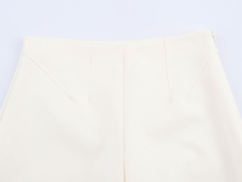 Damen V-Ausschnitt Weste-Stil Oberteil & Lange Hose Set - Lässiges Einreiher-Design