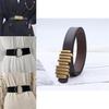 Elegant Black Women's Belt With Stylish Round Buckle For Dresses And Sweaters