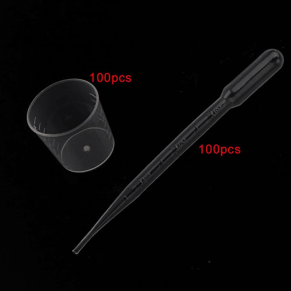 20/100pcs Transparent Plastic Measuring Cups Disposable Liquid Pot Container For Epoxy Resin Silicone Mold DIY Jewelry Making