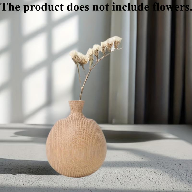 Vase Small Figurine Wooden Handicraft Home Decoration Wooden Product New Chinese Style Flower Arrangement Vase Flower Vase