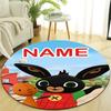 Personalized B-Bing Bunny Round Chair Office Rug - Perfect for Mat, Office Chair & More - Ideal Gift for Birthdays and Holidays