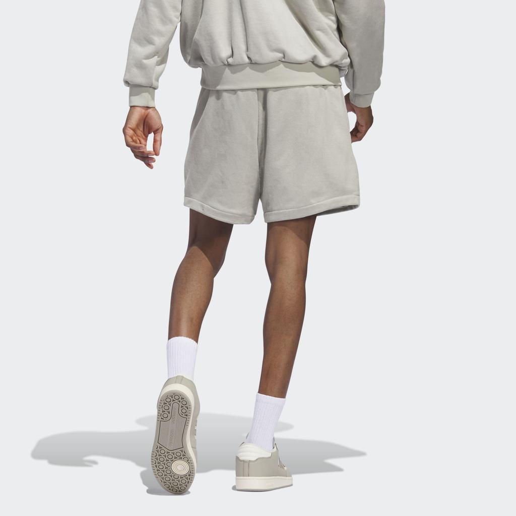 Adidas 2024 Collection Chapter 01 Mid-Rise Fitted Solid Color Basketball Shorts Unisex Bottoms Sesame IN7701