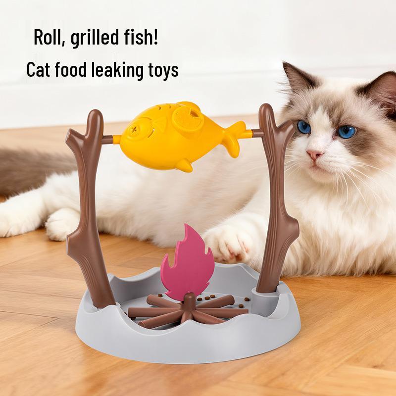 Gamelle interactive pour chat à alimentation lente avec nourriture cachée pour soulager l'ennui