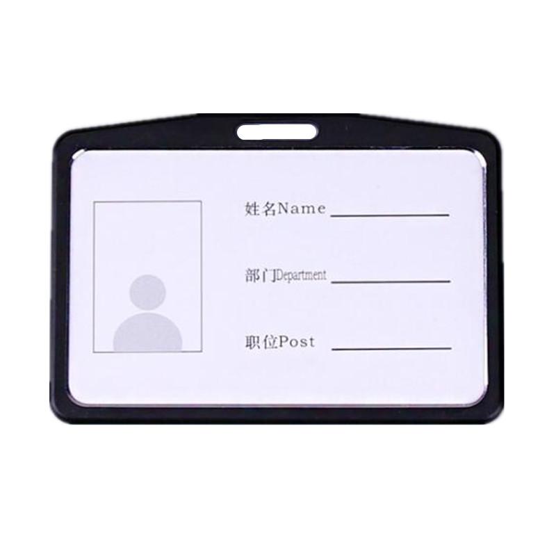 1 Set Aluminum Alloy Card Holder with ABS Retractable Badge Reel Pull ID Card Badge Holder Nurse Badge Lanyards School Supplies