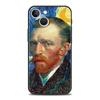 Mona Lisa Van Gogh Oil Painting Art Luxury Phone Case For iPhone 13 15 14 12 11 Pro MAX XR X SE XS 7 8 Plus Soft Black Cover