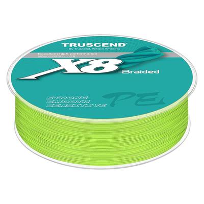 TRUSCEND X8 Braided Fishing Upgraded Spin Braided Fishing Smooth Ultra Thin Braided Fishing Wire Super Strength and Wear No Low Memory Line, Line,