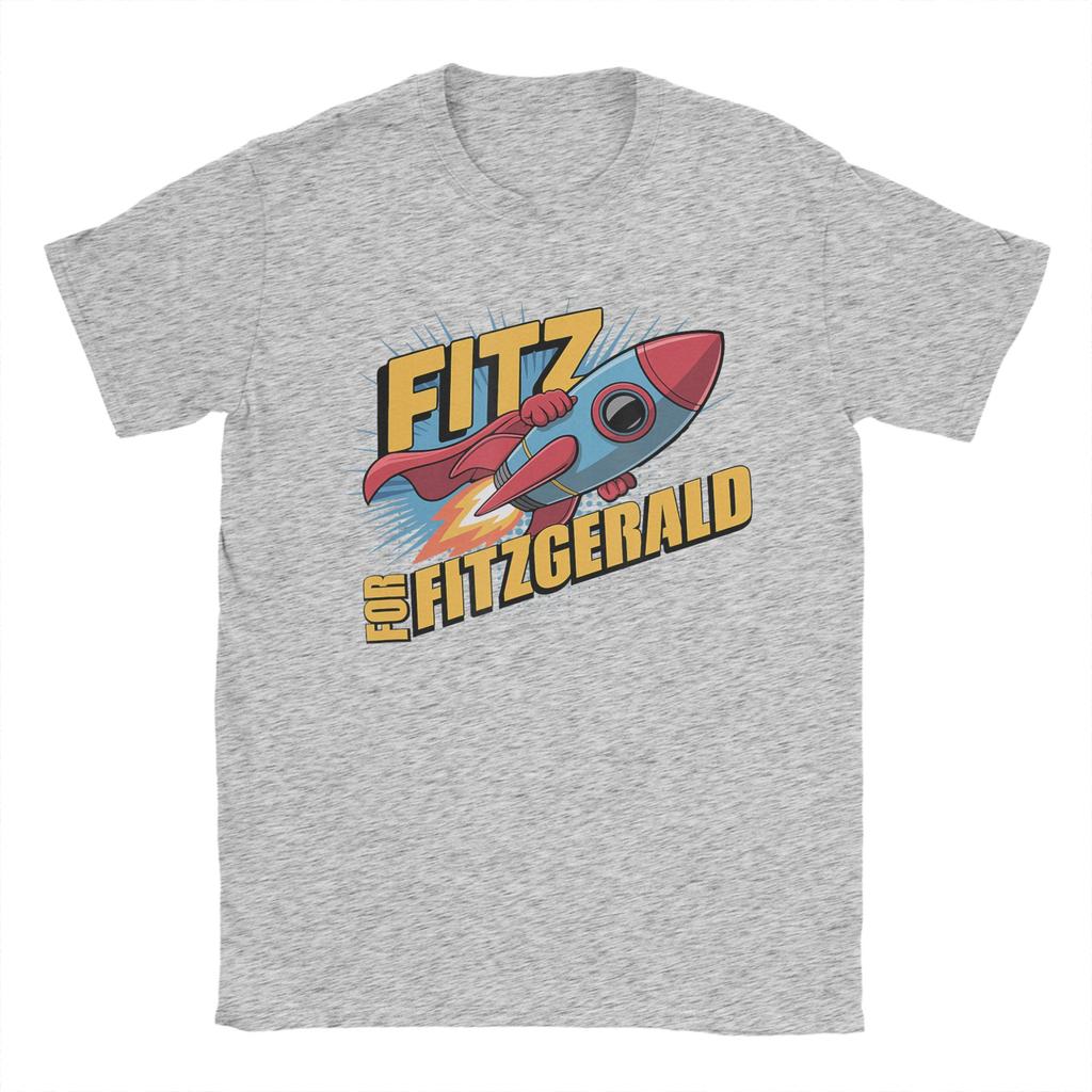 Streetwear T Shirt Summer Fitz for Fitzgerald Rocketship Trending T Shirts Cotton Tee Shirt for Unisex Short Sleeve Clothing