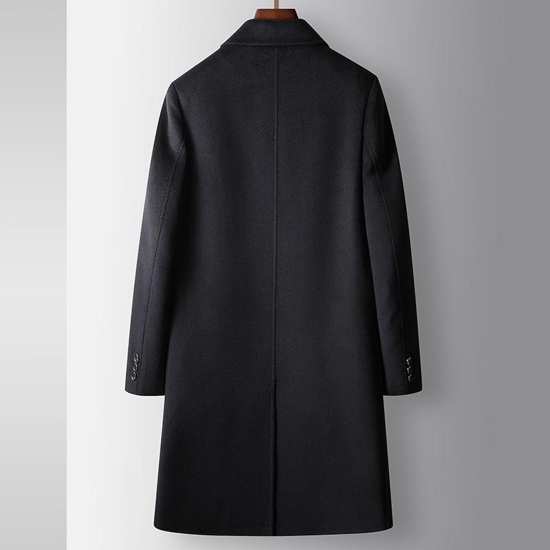 Autumn and Winter Medium and Long Take-off Goose Down Liner Youth Business Double-sided Trench Coat Casual Warm Jacket
