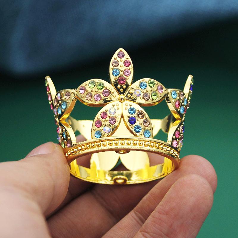 Birthday flower decoration Cake Topper Crown Small Tiaras for Doll Diadem Bridal Wedding Hair Jewelry Tiaras Ornaments