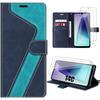 Case for Xiaomi Redmi 14C, Anti-Scratch Shockproof Synthetic Leather Blue - 2 Tempered Glasses