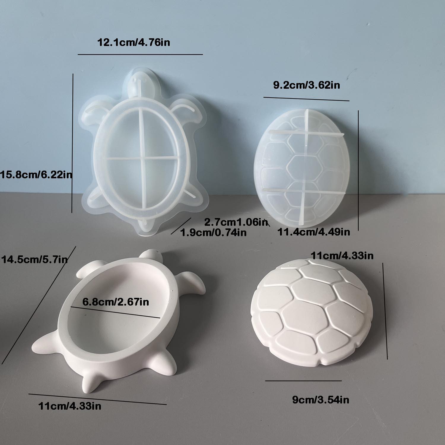 

Turtle and Crab Storage Box Silicone Molds DIY Ocean Animals Jewelry Display Plate Tray with Lid Plaster Resin Mold Home Decor
