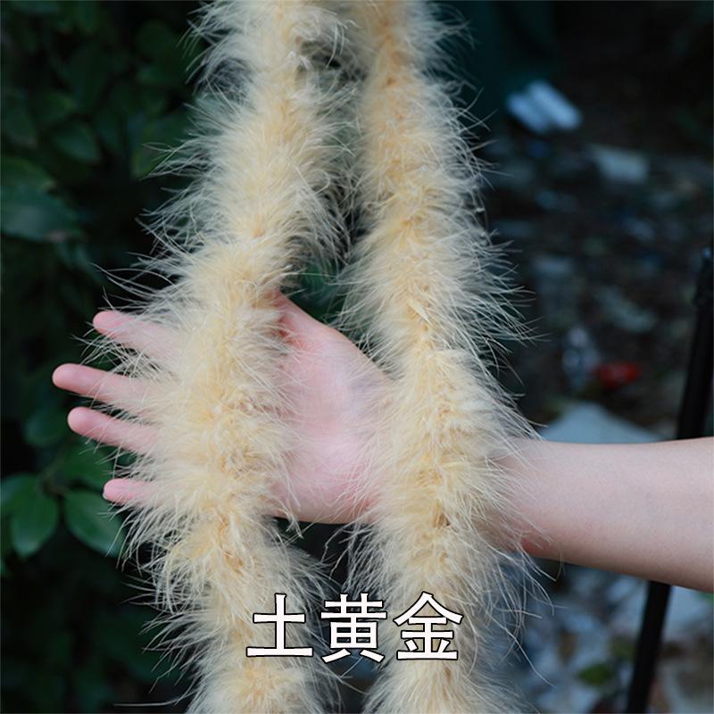 Color Encryption Thickened Feather Strip Diy Turkey Fluff Strip Wedding Decoration Clothing Skirt Accessories