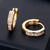 10mm Circle CZ Zircon Hoop Earrings For Women Bohemian Gold Color Silver Color Small Round Earrings Fashion Girl Jewelry