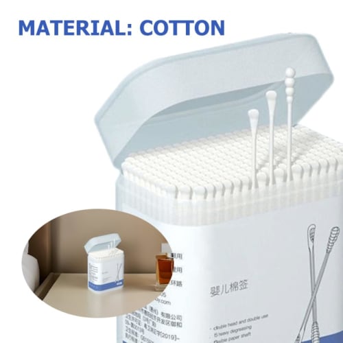 TOVINANNA 1-Piece Cotton Swab, Sponge, Cotton Stick, Baby Ear Cleaning Swab, Earwax Remover, Absorbent, White