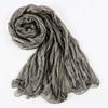 Ruffled Edge Silk Scarf Stripes Chiffon Hijab Veil High Qulaity Sunscreen Headscarf  Outdoor