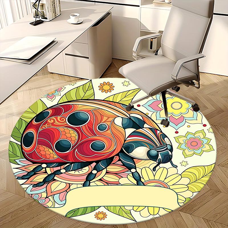 Colorful Ladybug Office Carpet Chair Mats, Home Decor, Sofa Rug, Office Carpet Gift for All Rooms1118169a