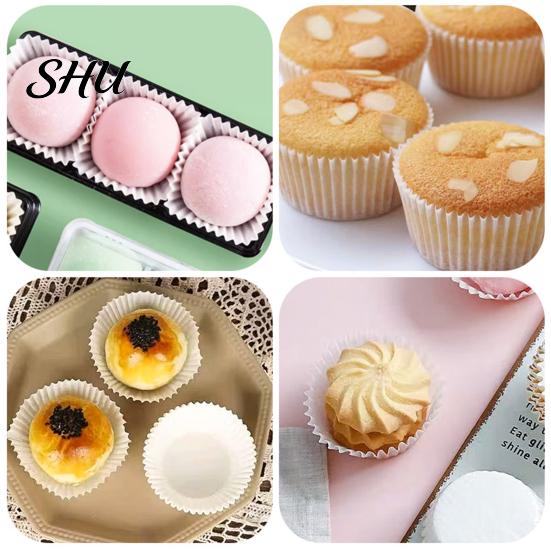 Greaseproof Muffin Paper Liners 200Pcs Cupcake Baking Cups Food Easy Release Cake Trays Grade BPA Free Non-stick Oil-proof