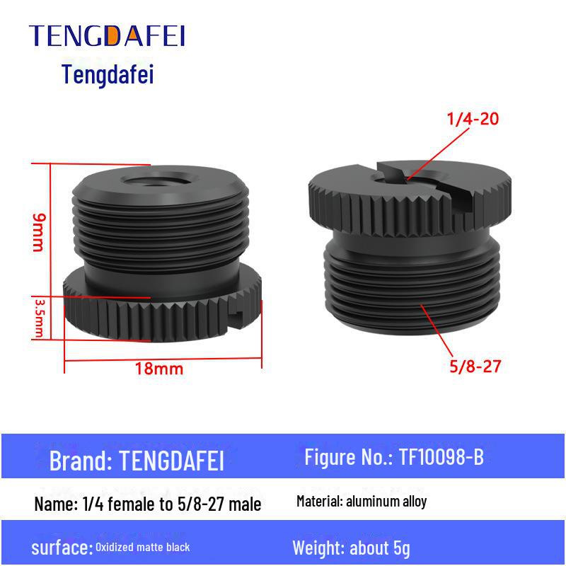 Adaptor cu șurub pentru trepied de cameră de la 1/4 la 3/8: Conversie M4, M5, M68, M10 pentru suport Hot Shoe sau stativ de lumină