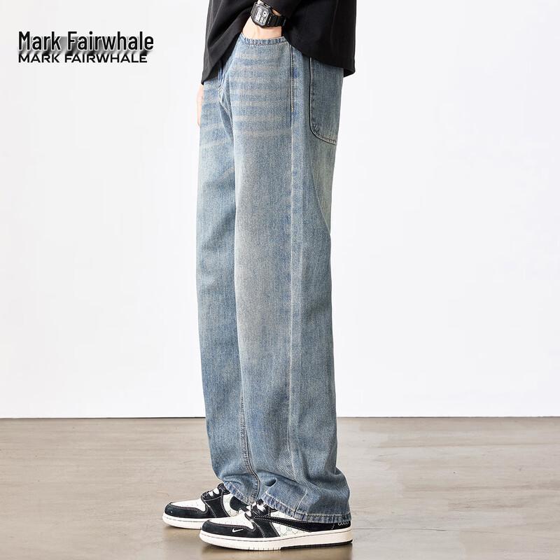 Mark Fairwhale Men's Straight-Leg Washed Denim Jeans