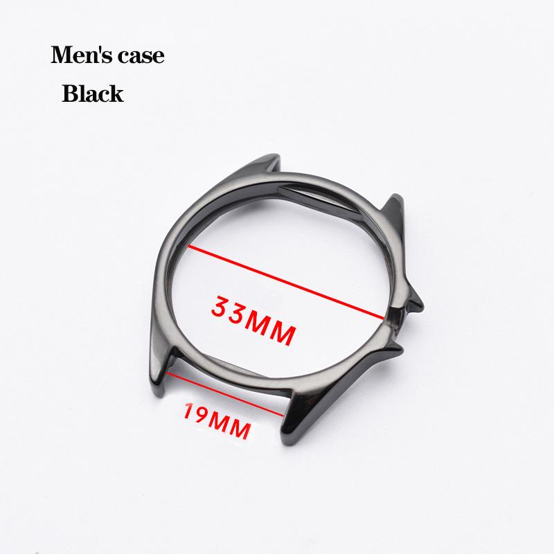ONEFor Ceramic Case Dial Digital Bezel Men's Women's Black White Watch AccessoriesMN