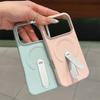 Stand Holder Magnetic Leather Phone Case for IPhone 17 16 15 14 13 17Pro Max for Magsafe Wireless Charge Shockproof Cover