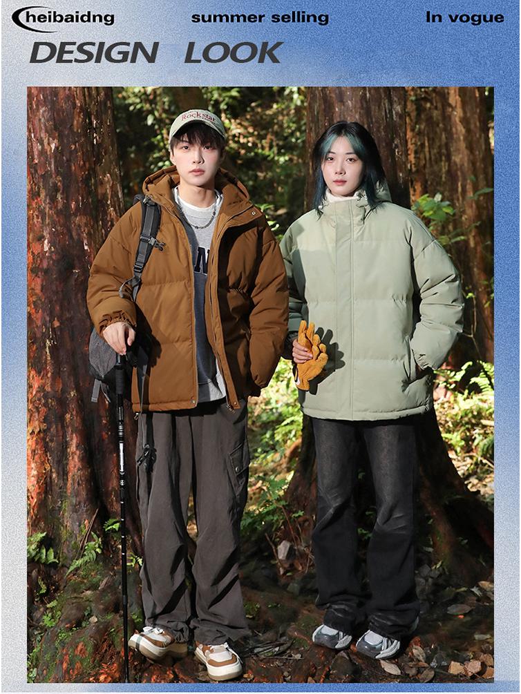 Cross-Border Winter Couple's Thick Warm Cotton Jacket: Men's Outdoor Casual Plus Size Coat (M-8XL)
