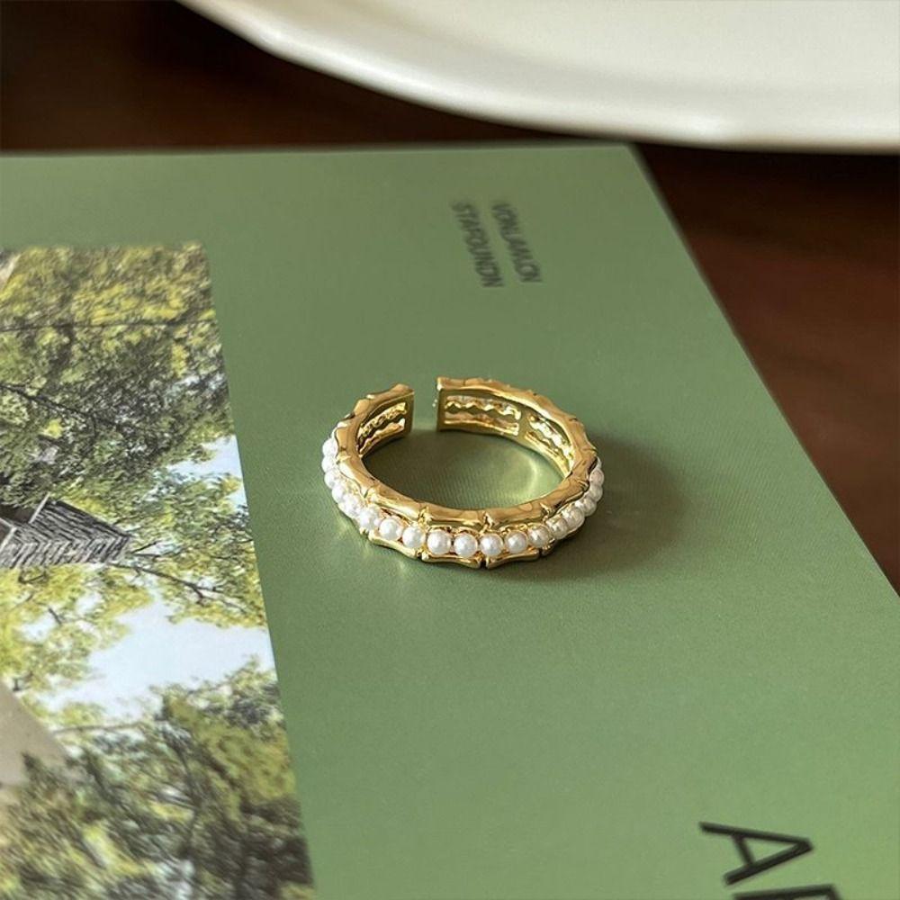 Elegant Cuff Ring Temperament Rabbit Design Opening Ring Personality Valentine's Day Gift  Women