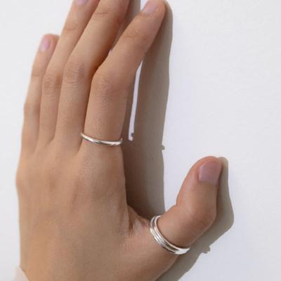 Kiee Oshimu (Silver 925) 001 One Layered Ring 1ea