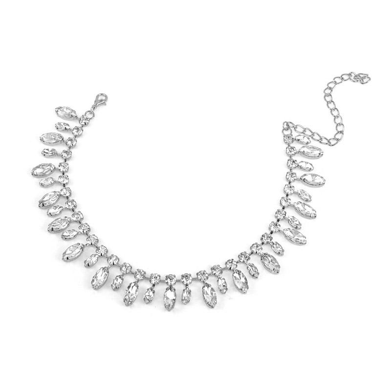

Simple Newest fashion Zircon accessories Bohemia mixed color drop crystal with choker necklace for couple lovers N300 мідний