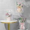 10pcs Transparent Plastic Gift Bag For Flowers Bouquet Wedding Festival Party Favors Packing Handbag Candy Box 35cmx15cmx24.5cm