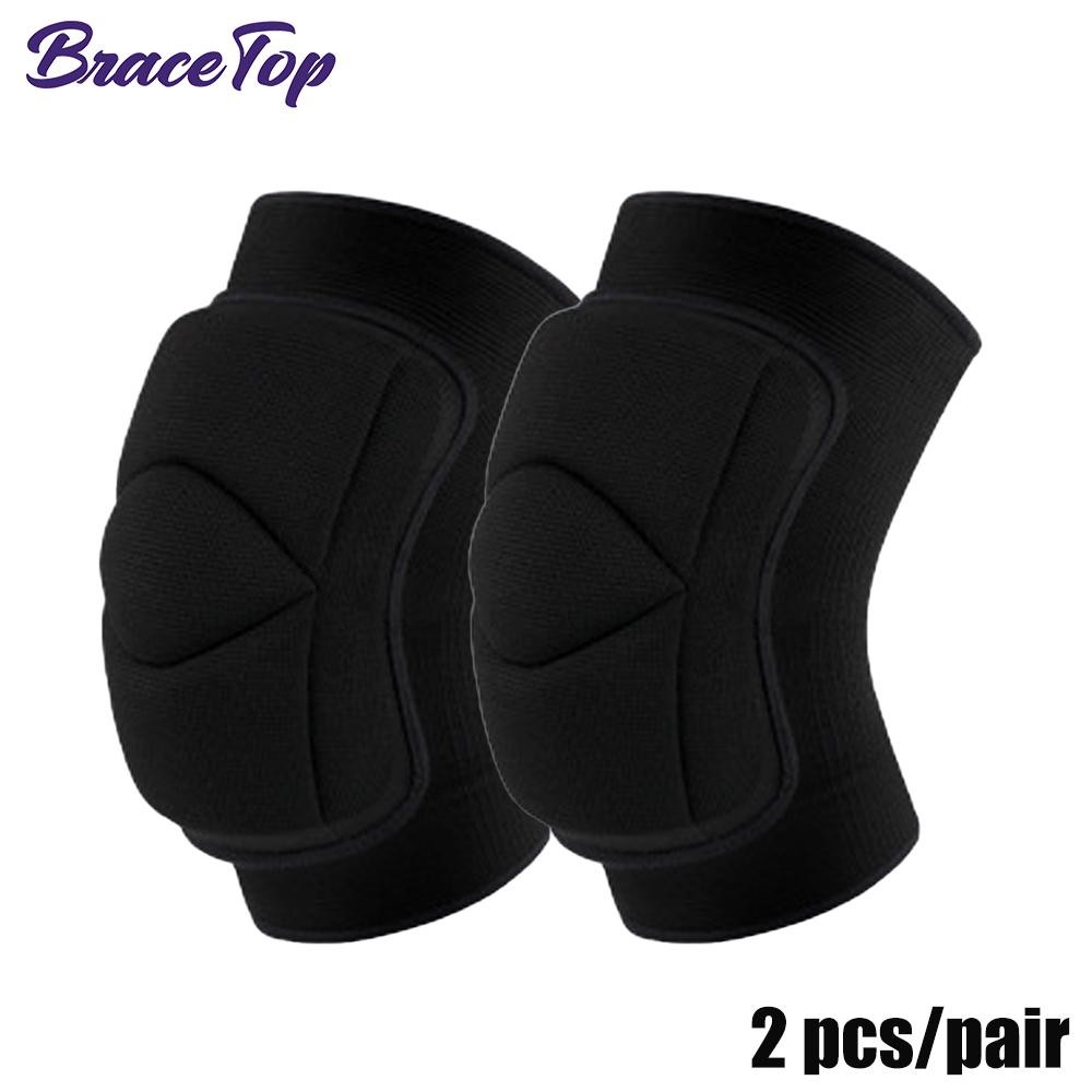 Bracetop Sports Non-Slip Knee Brace Soft Knee Pads Breathable Knee Sleeve For Dance Wrestling Gym Volleyball Basketball Running