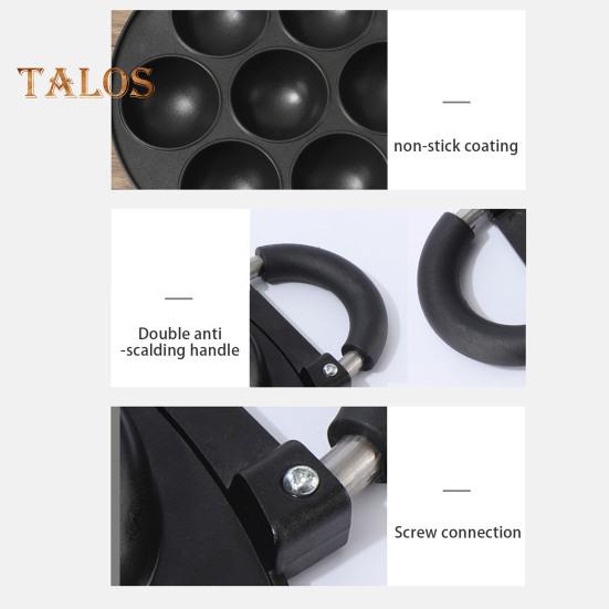 7 Gaats Kook Cake Pan Gladde Omelet Pan Anti-aanbak Koekenpan voor Octopusballen Ontbijt Omelet Maker