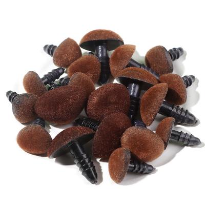 70pcs/set DIY Stuffed Craft Puppet Flocking Triangular Safety Nose with Soft Washer Doll Noses Toys Accessories