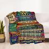 Love You Dad Always Flannel Blanket-Soft and Suitable for Sofas,Beds,Offices,Travel,All Seasons,Great Gift for Holidays and Birthdays.