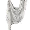 Modal bedruckter ethnischer Schal für Damen - Leichte Satin-Oberfläche Wickeltuch 180x80cm Ganzjahres-Boho-Accessoire