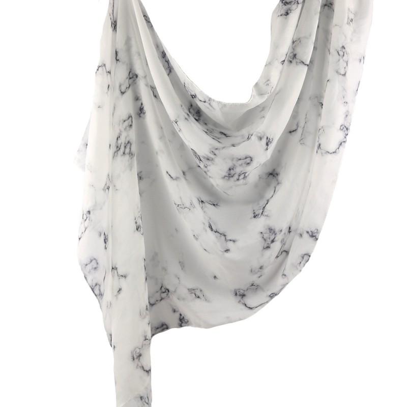 Modal bedruckter ethnischer Schal für Damen - Leichte Satin-Oberfläche Wickeltuch 180x80cm Ganzjahres-Boho-Accessoire