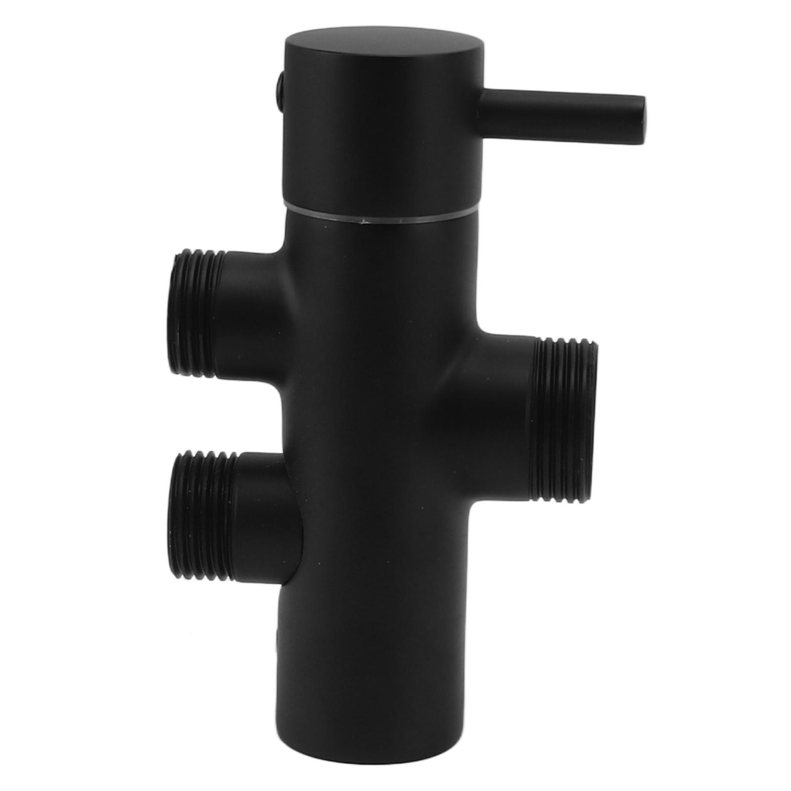 

Shower Head Diverter Black Rustproof Leakproof Wall Mounted Shower Arm Diverter Valve for Toilet Sink