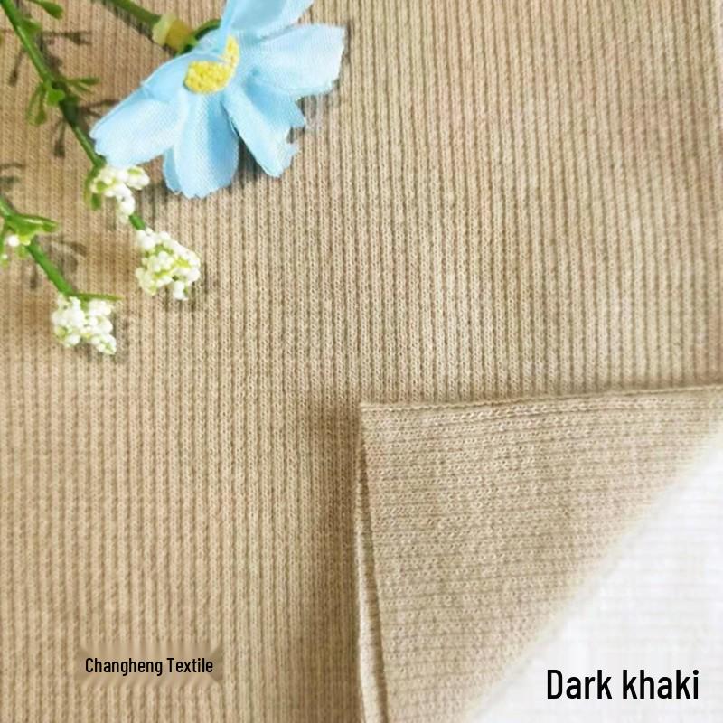 All-Cotton Knitted 2x2 Rib Fabric for Sweatshirt Neckline, Cuffs, and Hem
