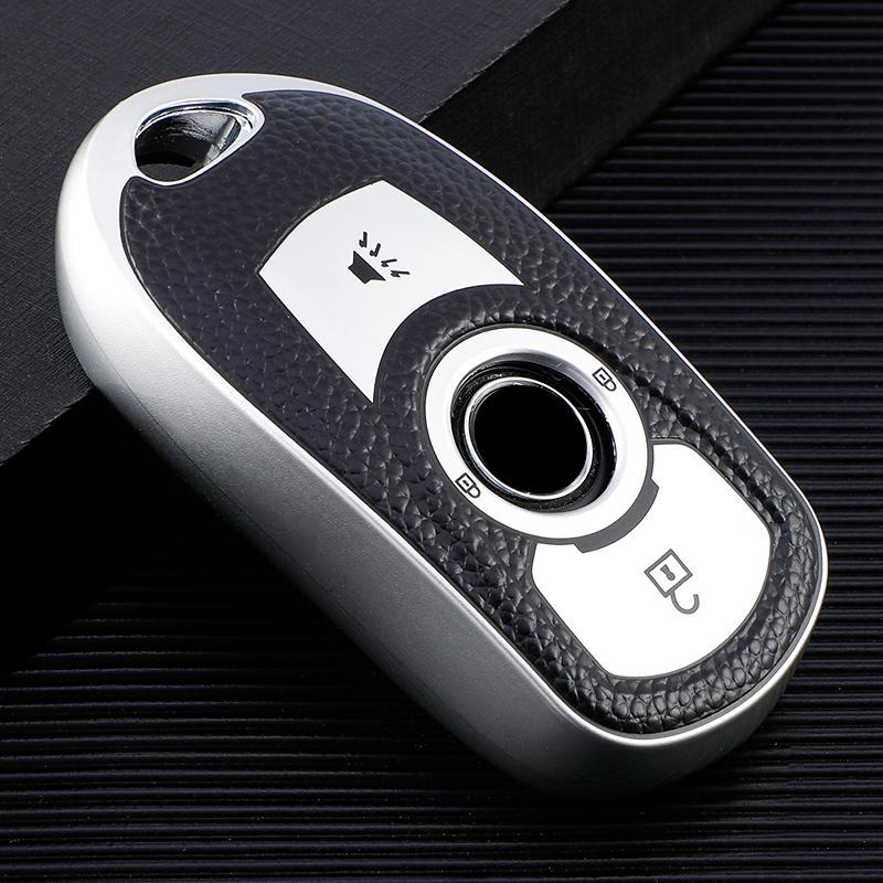 Car Key Cover Bag Case Shell Protector Keychain for Buick Encore Envision Car Excelle Lacrosse Regal Verano GX GL6 Leather TPU